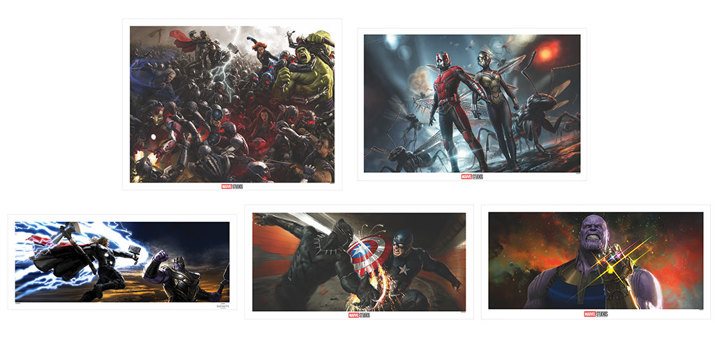 Marvel Concept Art Matching Number Set of 5