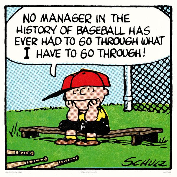 Peanuts Manager art by Charles Schulz