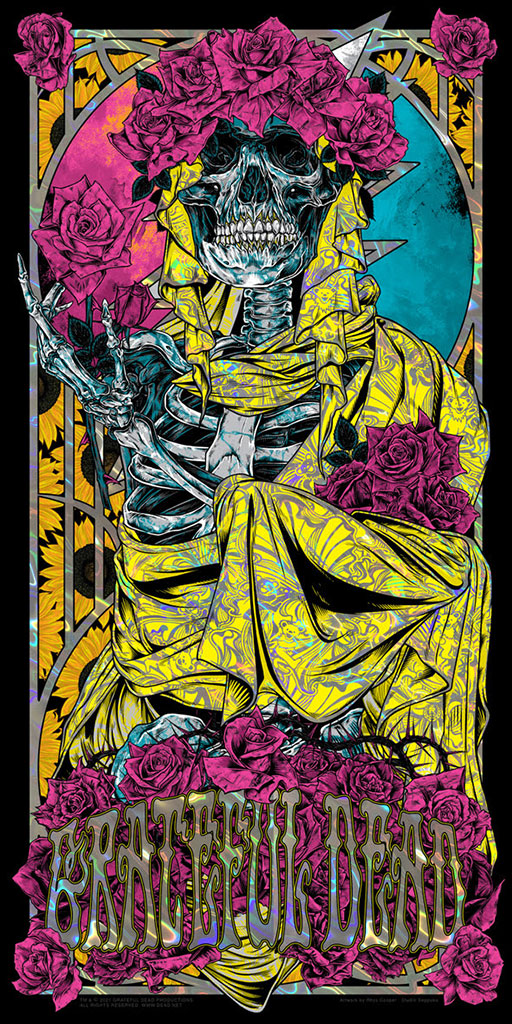 Grateful Dead - Pink Fluoro Foil Variant by Rhys Cooper