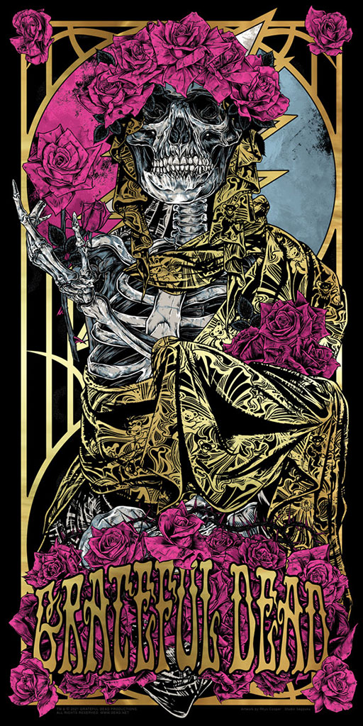 Grateful Dead - Pink Gold Foil Variant by Rhys Cooper