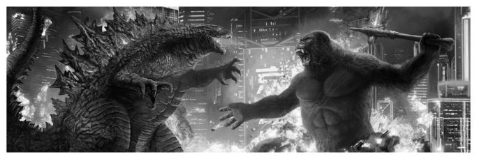 Godzilla vs. Kong - B&W Variant by Pablo Olivera