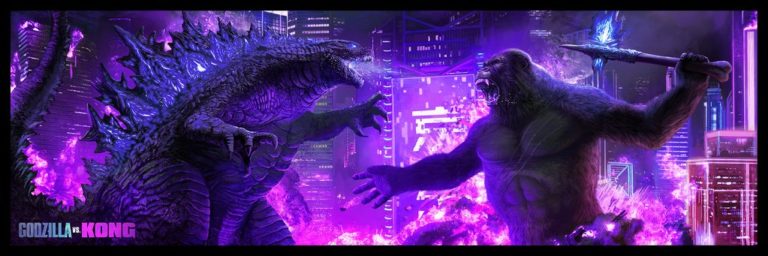 Godzilla vs. Kong - Neon Variant by Pablo Olivera