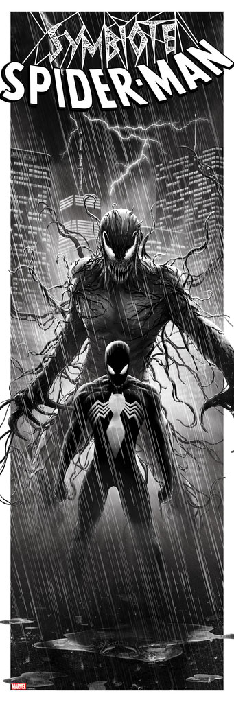 Symbiote Spider-Man - B&W Variant by Ben Harman