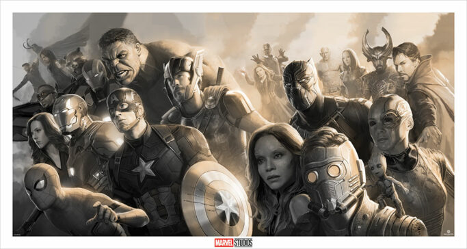 The Road to Infinity War Extended Variant Edition Art Collaboration by Ryan Meinerding, Andy Park, Rodney Fuentebella, Jackson Sze, & Anthony Francisco