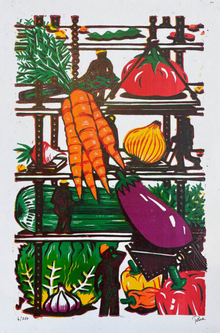 Veggie Construction by Jim Pollock