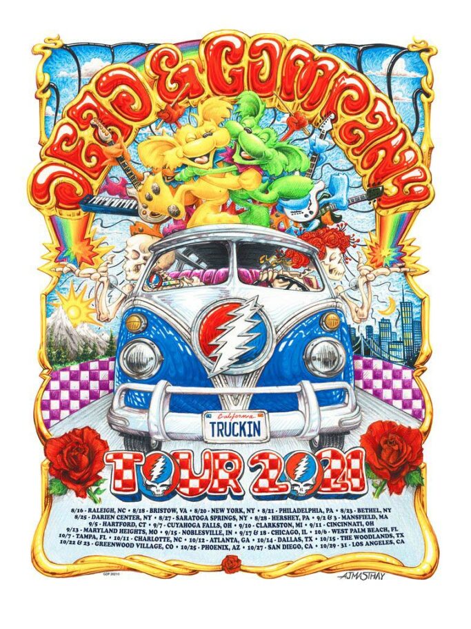 Dead & Co. - Tour 2021 - Blue Bus Edition by AJ Masthay
