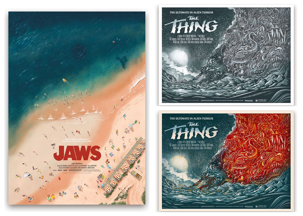 Jaws by Andrew Swainson & The Thing by Drew Millward
