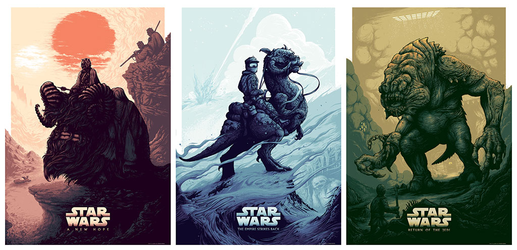 Star Wars Trilogy Creatures by Alex Hovey