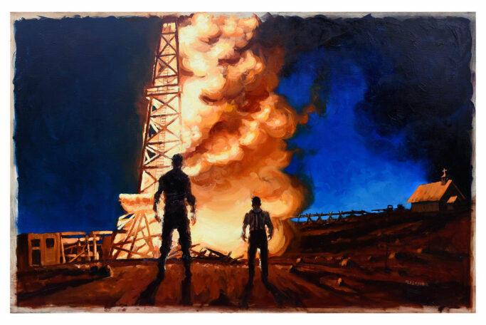 Oil Fire by Alistair Little