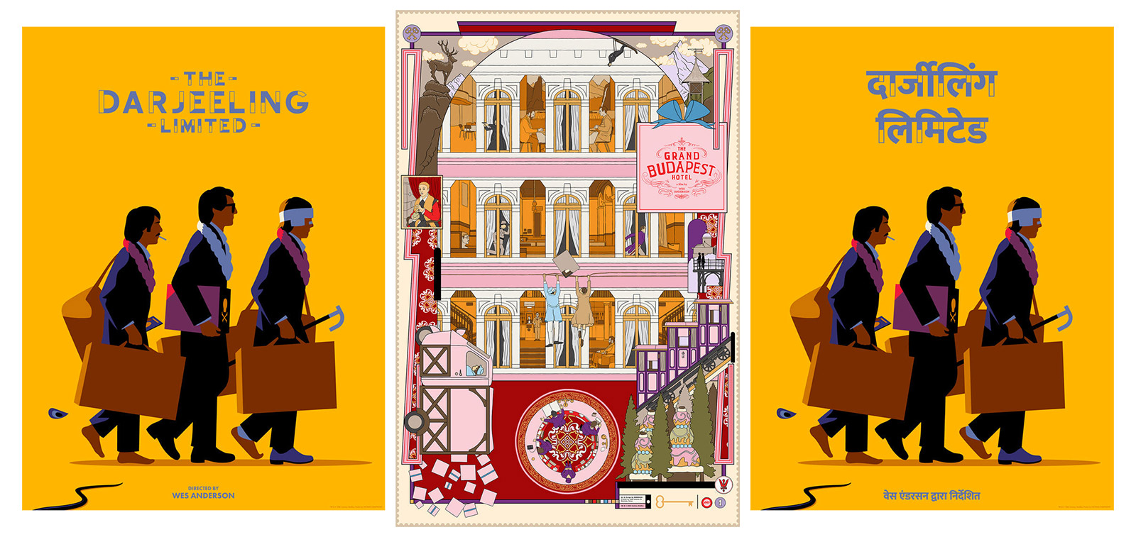 The Grand Budapest Hotel by Murugiah & The Darjeeling Limited by Thomas Danthony
