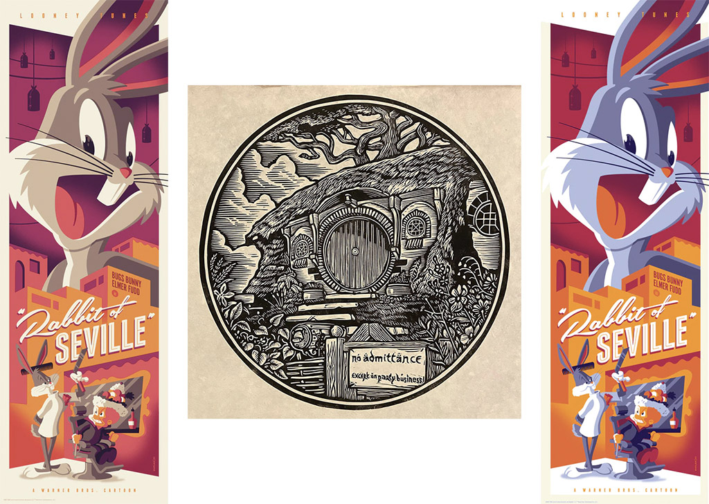 Bag End by Brian Reedy & Rabbit of Seville by Tom Whalen