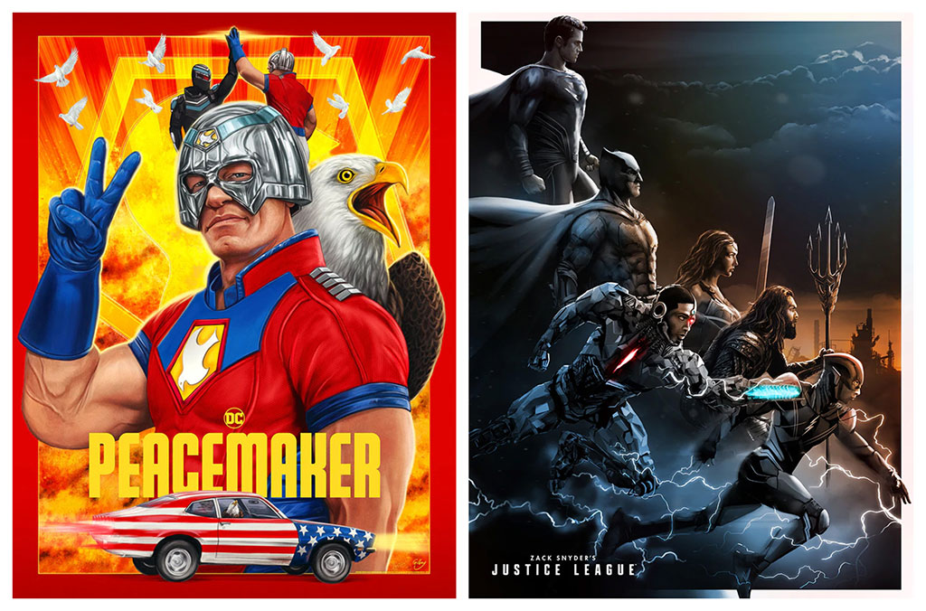 Justice League by Andy Fairhurst & Peacemaker by Sam Gilbey - Poster Pirate