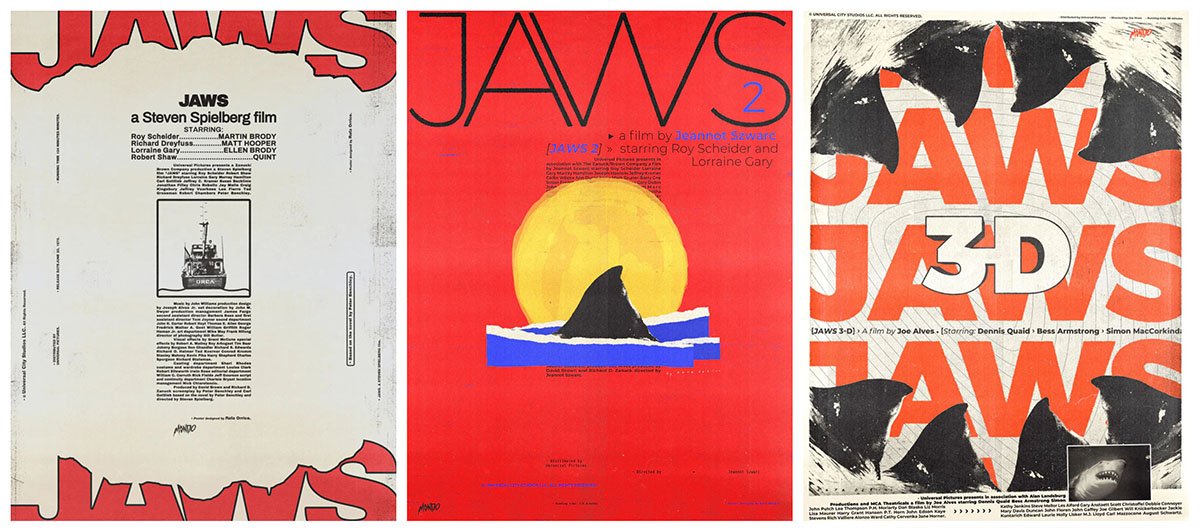 Jaws posters by Rafa Orrico