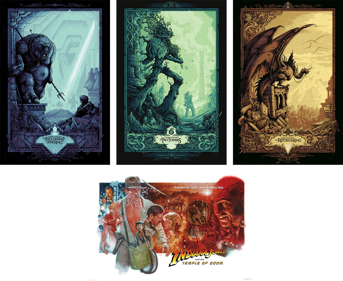Lord of the Rings by Alex Hovey & Temple of Doom by Hugh Fleming