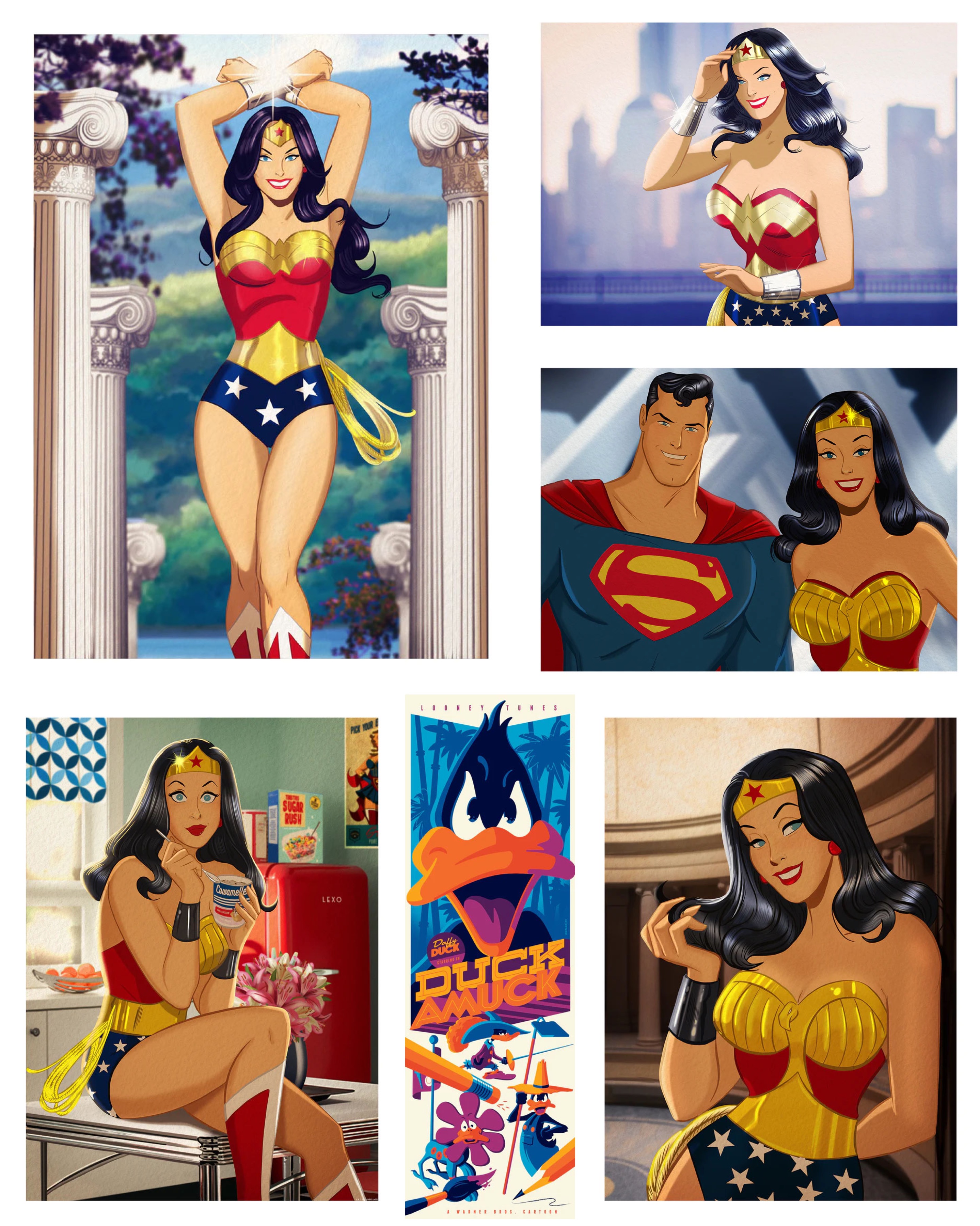 Wonder Woman by Des Taylor & Duck Amuck by Tom Whalen