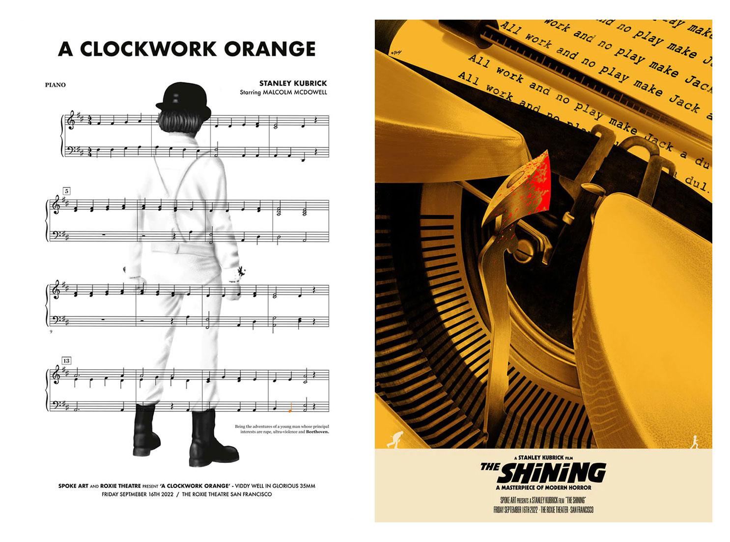 The Shining by Doaly & A Clockwork Orange by James Hobson