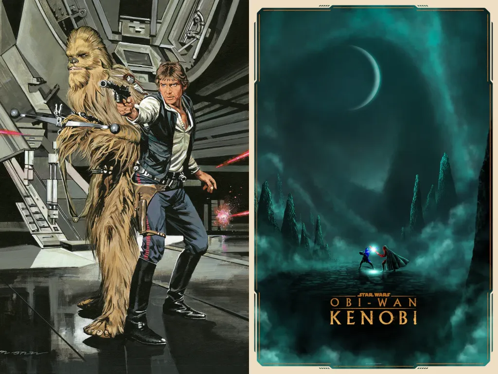 Han & Chewie by Paul Mann & ObiWan Kenobi by Bruce Yan