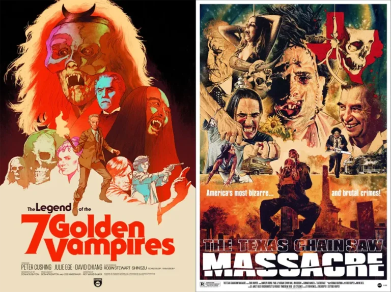 The Legend of the 7 Golden Vampires by Robert Sammelin & The Texas Chain Saw Massacre by Graham Humphreys