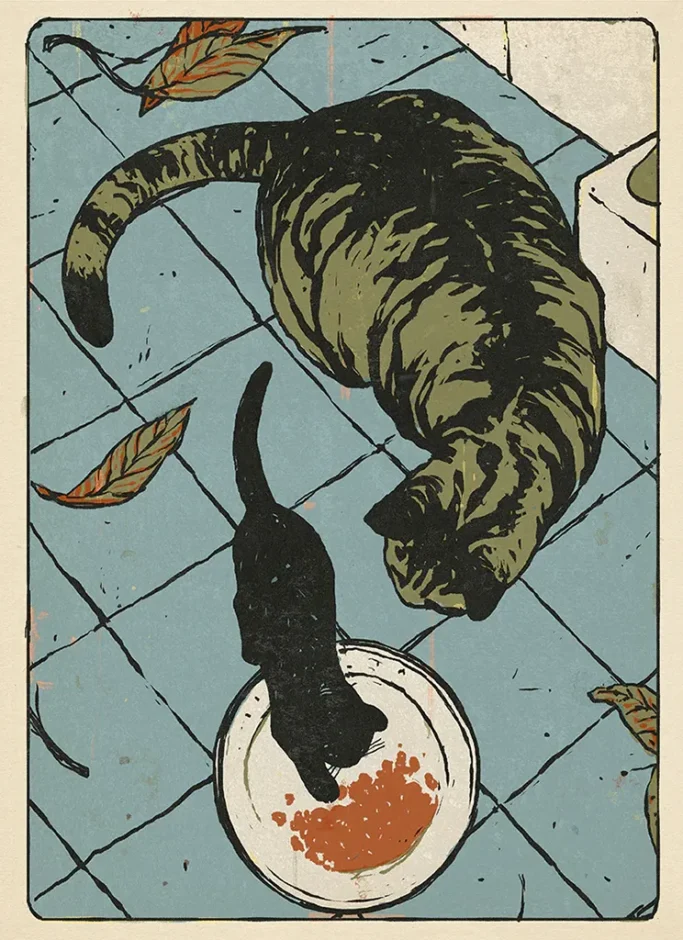 A Cat's Life - Dinner by Gérard DuBois