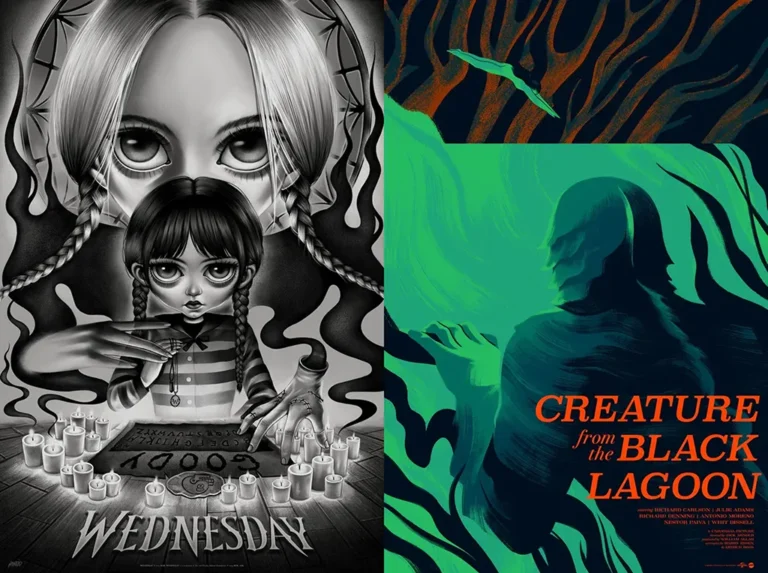 Wednesday by Wickana & Creature from the Black Lagoon by Sara Wong