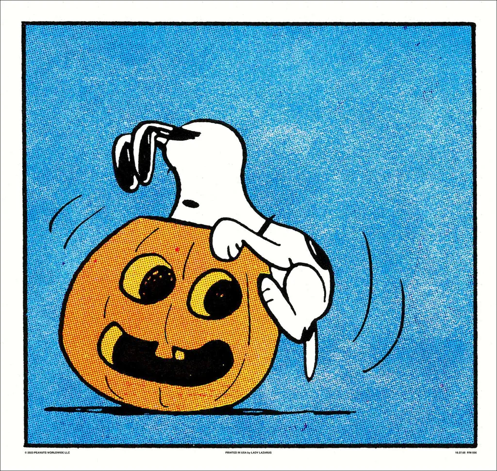 Snoopy and Jack O'Lantern by Charles Schulz