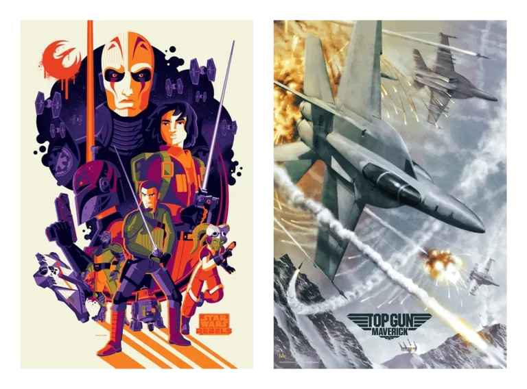 Star Wars Rebels by Tom Whalen & Top Gun: Maverick by Dave Merrell