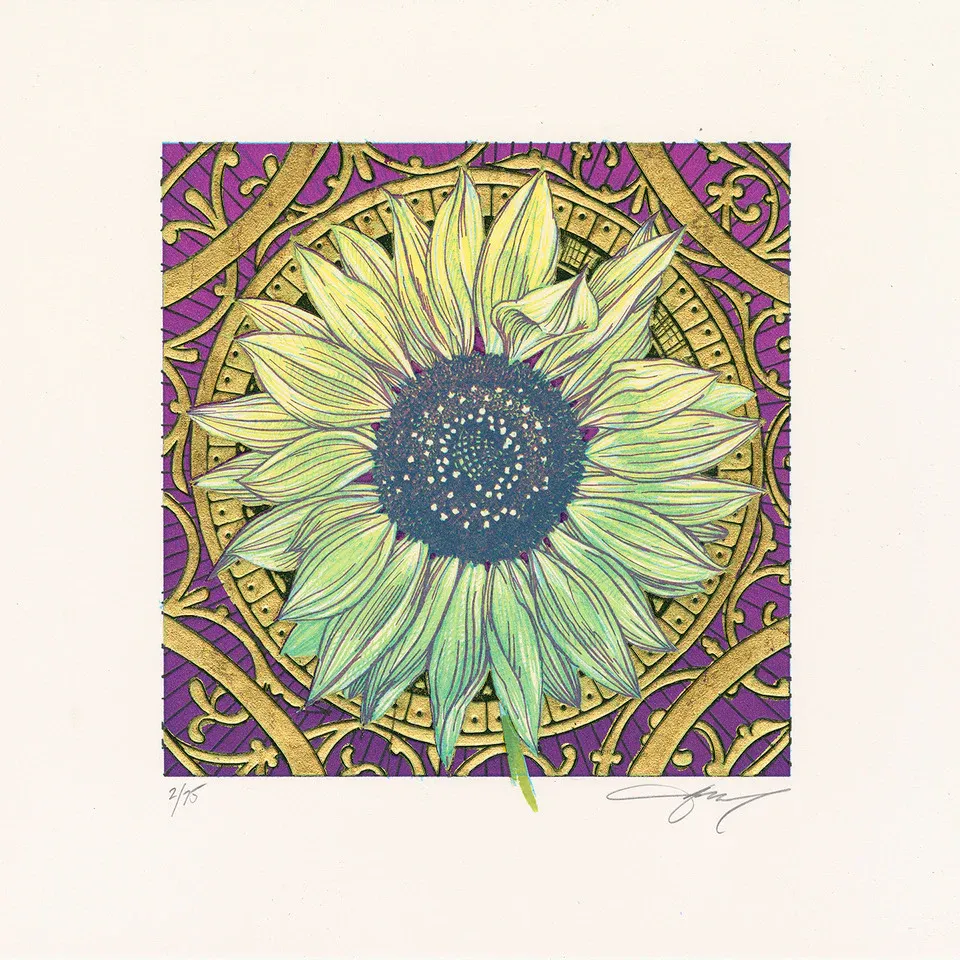 Sunflower - Purple by AJ Masthay
