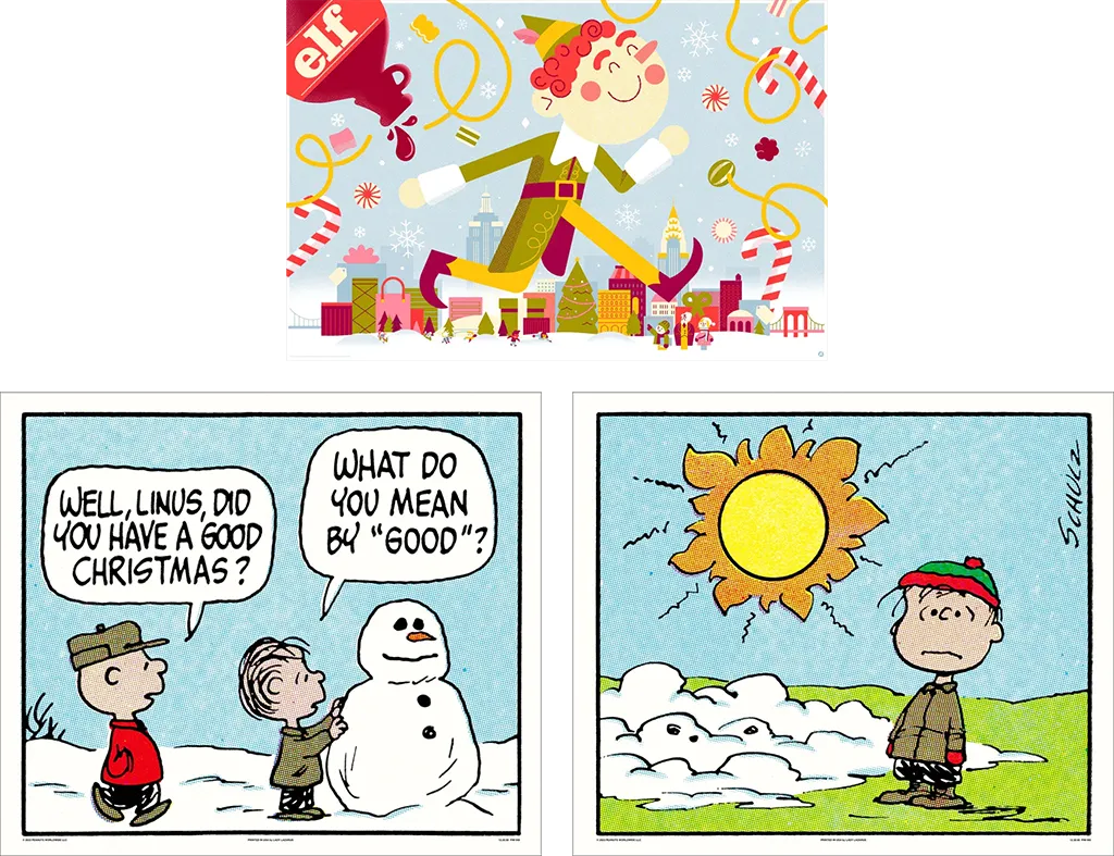 Peanuts by Charles Schulz & Elf by Skinny Ships