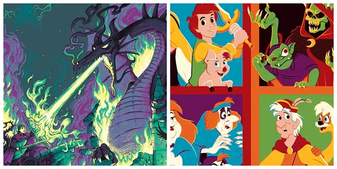 Sleeping Beauty by Alex Hovey and The Black Cauldron by Dave Perillo