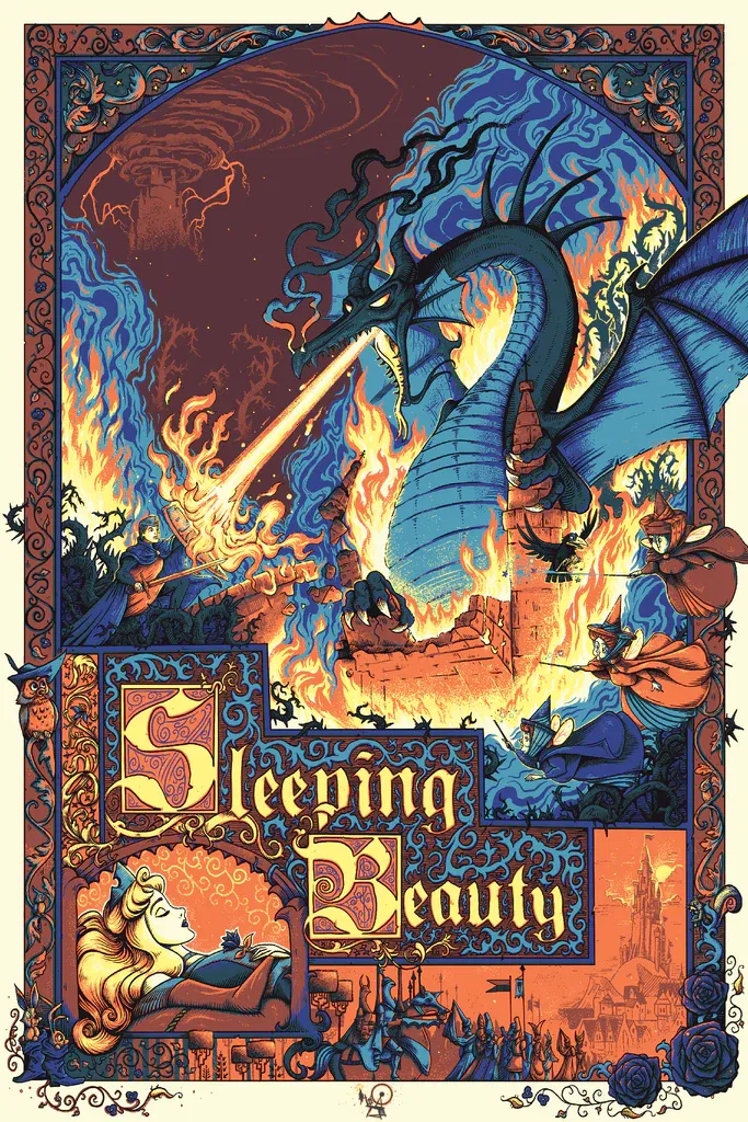 Sleeping Beauty - Acrylic Variant by Alex Hovey