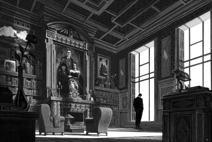Drawing Room - Wayne Penthouse -Batman by Nicolas Delort