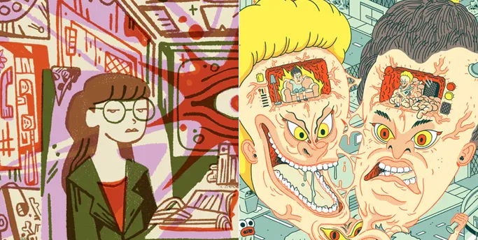 Daria by Pam Wishbow & Bevis & Butthead by Kensausage