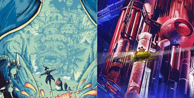 Howl's Moving Castle by Alex Hovey & Akira by Chris Skinner