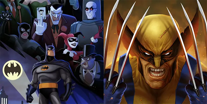 Batman: The Animated Series & Wolverine by Pablo Olivera