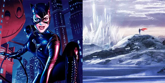 Catwoman by Robert Laskey & Fortress of Solitude by Andy Fairhurst