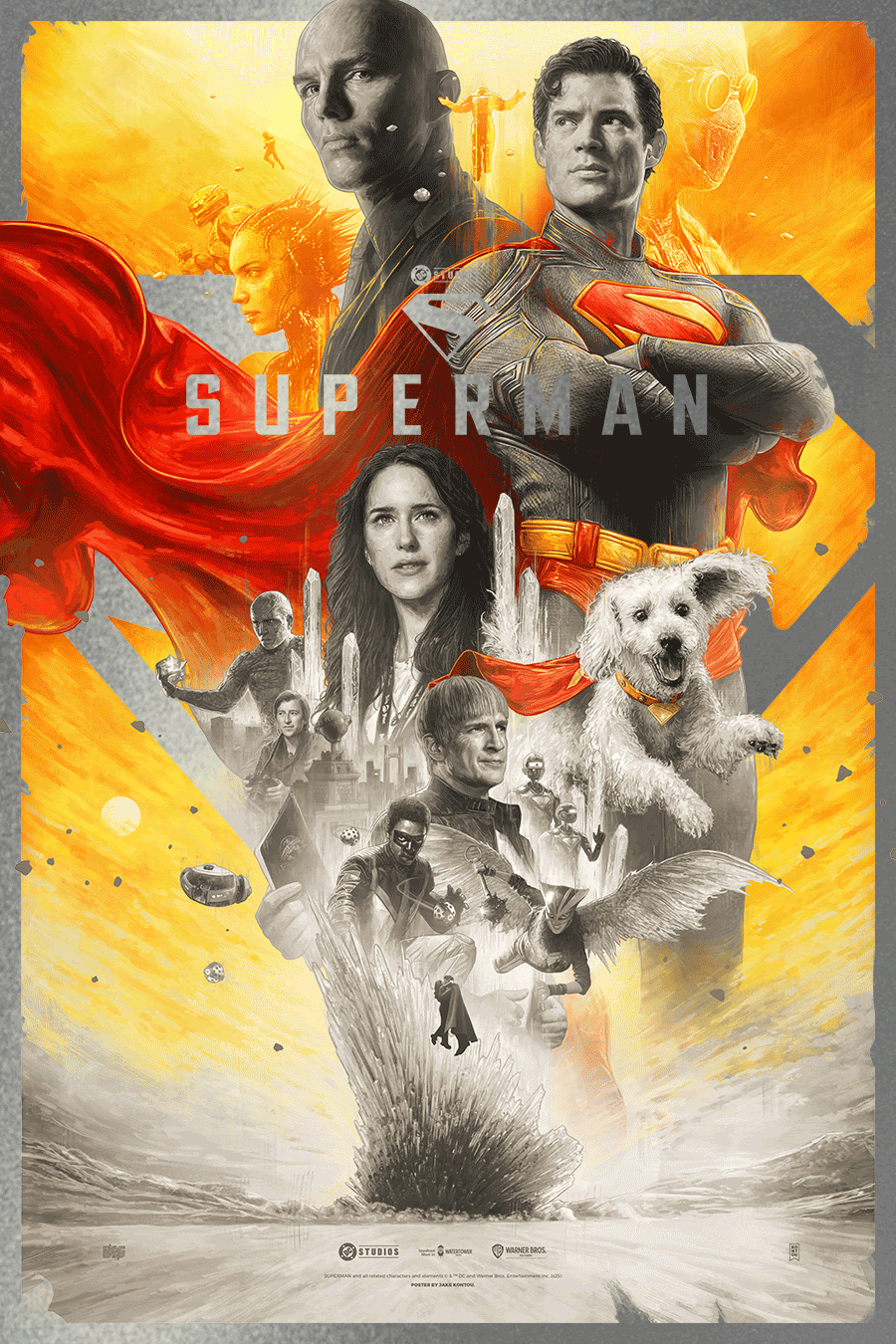 Superman - Aluminum Print by Jake Kontou