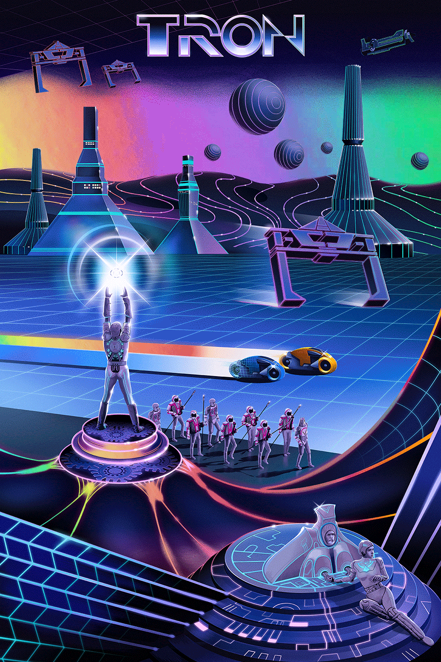 Tron - Rainbow Foil Variant by Mr. Melville